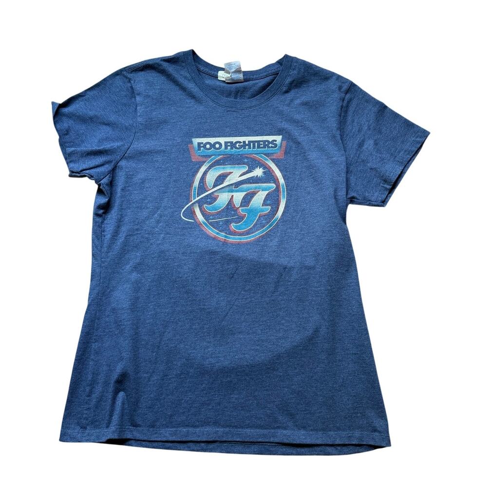 Foo Fighters tee shirt blue women cut